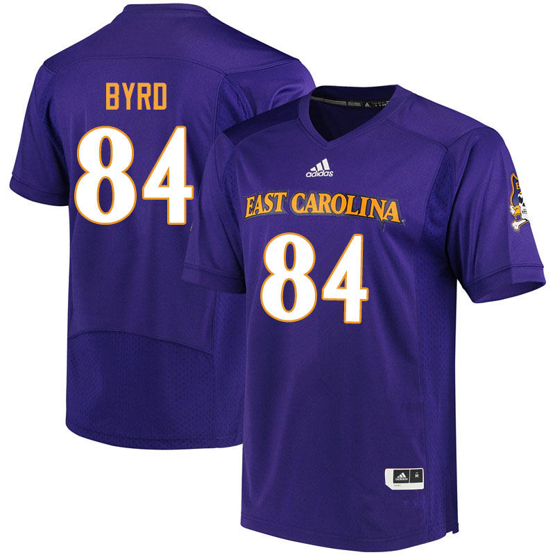 Men #84 Zech Byrd ECU Pirates College Football Jerseys Sale-Purple